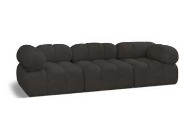 Image for Ames Brown Boucle Fabric Modular Sofa