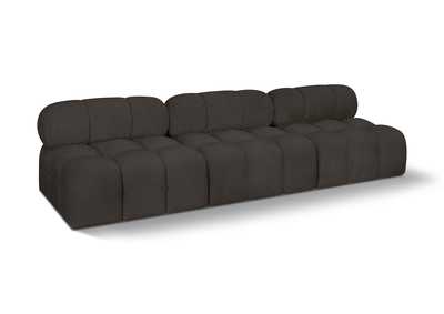 Image for Ames Brown Boucle Fabric Modular Sofa