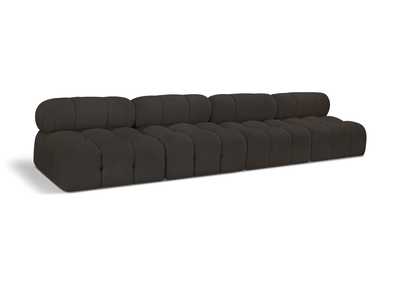 Image for Ames Brown Boucle Fabric Modular Sofa