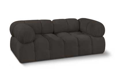 Image for Ames Brown Boucle Fabric Modular Sofa