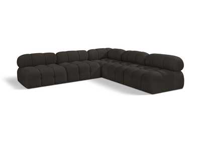 Image for Ames Brown Boucle Fabric Modular Sectional