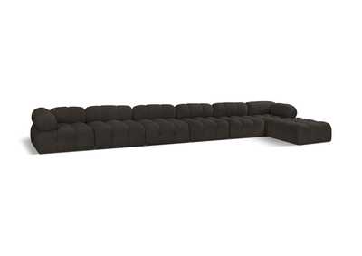 Image for Ames Brown Boucle Fabric Modular Sectional