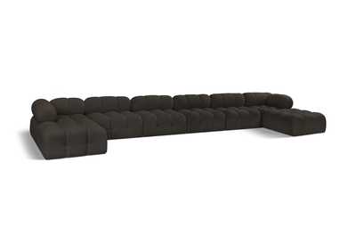 Image for Ames Brown Boucle Fabric Modular Sectional