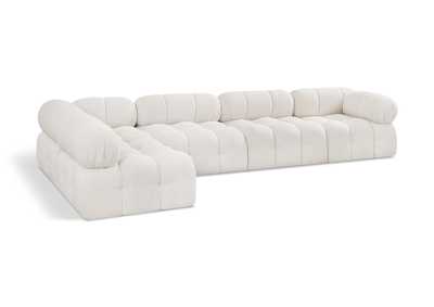 Image for Ames Cream Boucle Fabric Modular Sectional