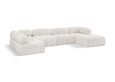 Image for Ames Cream Boucle Fabric Modular Sectional