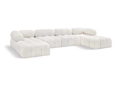 Image for Ames Cream Boucle Fabric Modular Sectional