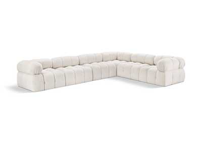 Image for Ames Cream Boucle Fabric Modular Sectional