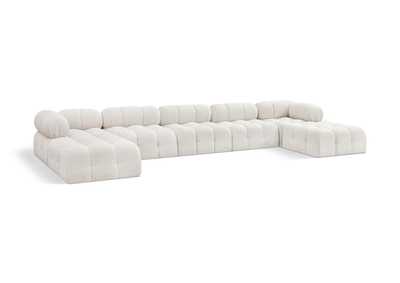 Image for Ames Cream Boucle Fabric Modular Sectional
