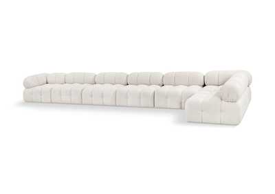 Image for Ames Cream Boucle Fabric Modular Sectional