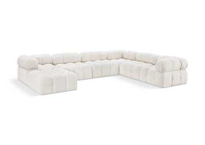 Image for Ames Cream Boucle Fabric Modular Sectional