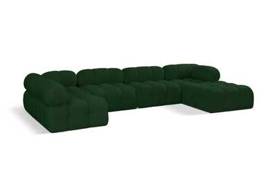 Image for Ames Green Boucle Fabric Modular Sectional