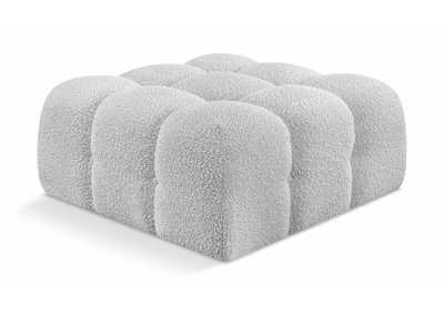 Image for Ames Grey Boucle Fabric Ottoman