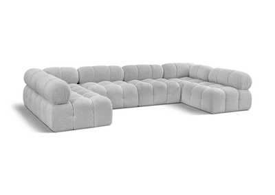 Image for Ames Grey Boucle Fabric Modular Sectional