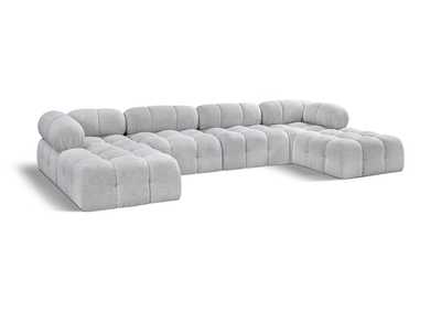 Image for Ames Grey Boucle Fabric Modular Sectional