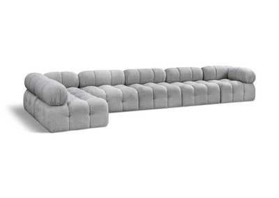 Image for Ames Grey Boucle Fabric Modular Sectional