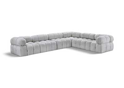 Image for Ames Grey Boucle Fabric Modular Sectional