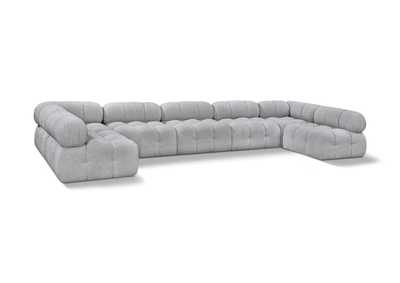 Image for Ames Grey Boucle Fabric Modular Sectional