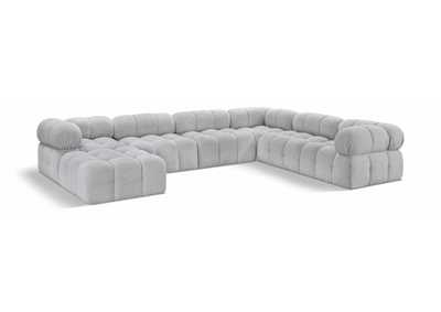 Image for Ames Grey Boucle Fabric Modular Sectional