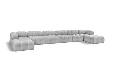 Image for Ames Grey Boucle Fabric Modular Sectional