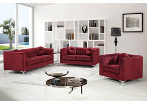 Image for Isabelle Burgundy Velvet Sofa & Loveseat