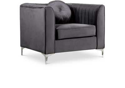 Isabelle Grey Velvet Chair