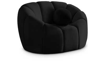 Elijah Black Velvet Chair