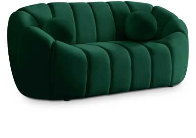 Elijah Green Velvet Loveseat