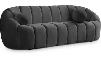 Elijah Grey Velvet Sofa