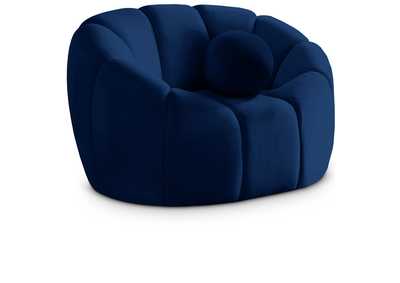 Elijah Navy Velvet Chair