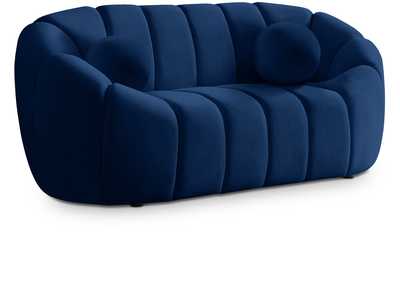 Elijah Navy Velvet Loveseat