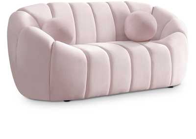 Elijah Pink Velvet Loveseat