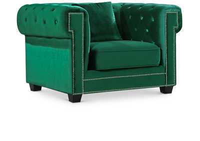 Bowery Green Velvet Chair