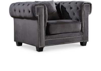 Image for Bowery Grey Velvet Chair