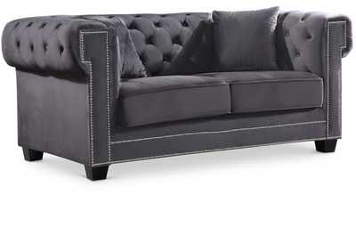 Image for Bowery Grey Velvet Loveseat