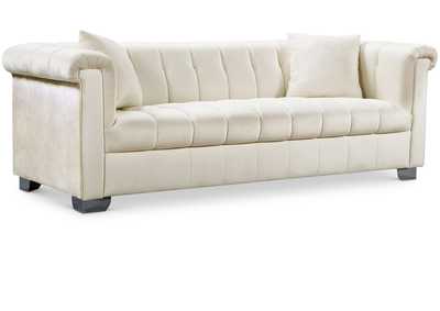 Kayla Cream Velvet Sofa