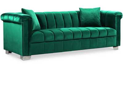 Kayla Green Velvet Sofa