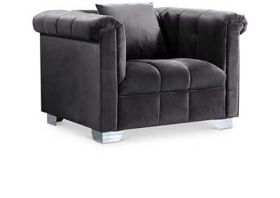 Image for Kayla Grey Velvet Chair