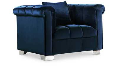 Image for Kayla Navy Velvet Chair