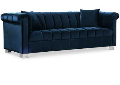 Image for Kayla Navy Velvet Sofa