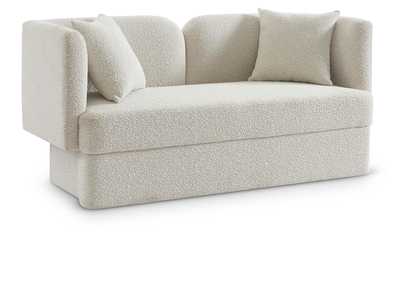 Image for Marcel Cream Boucle Fabric Loveseat