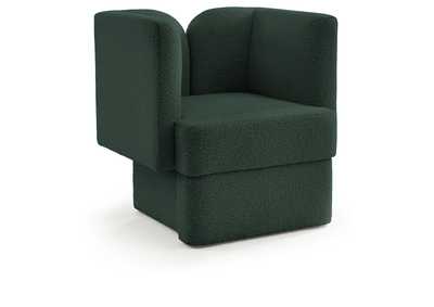 Marcel Green Boucle Fabric Chair