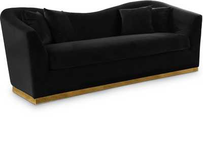 Arabella Black Velvet Sofa