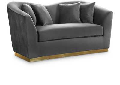 Arabella Grey Velvet Loveseat