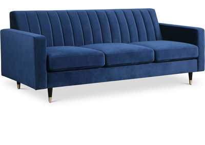 Lola Navy Velvet Sofa