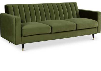 Lola Olive Velvet Sofa