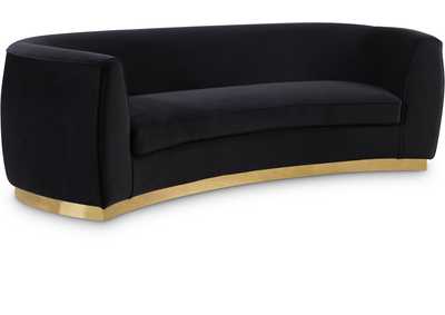 Julian Black Velvet Sofa,Meridian Furniture