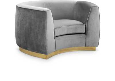 Julian Grey Velvet Chair