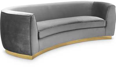 Julian Grey Velvet Sofa,Meridian Furniture