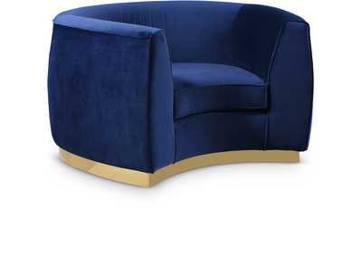 Julian Navy Velvet Chair