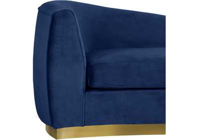 Julian Navy Velvet Chaise,Meridian Furniture